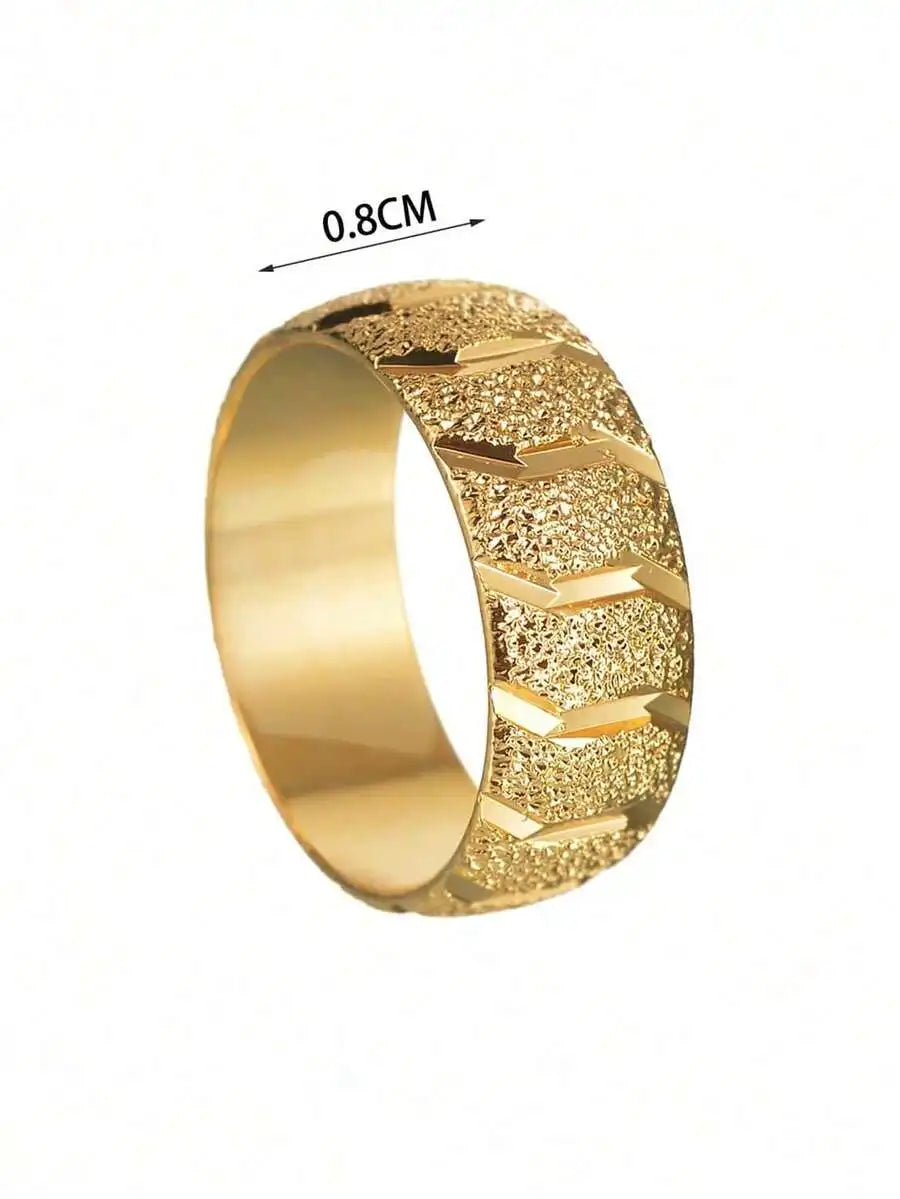 1 Piece Stainless Steel Fashion Ring, Unisex Couples Ring For Wedding, Holiday, Everyday Wear