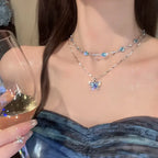 Luxury Crystal Butterfly Pendant Necklace for Women