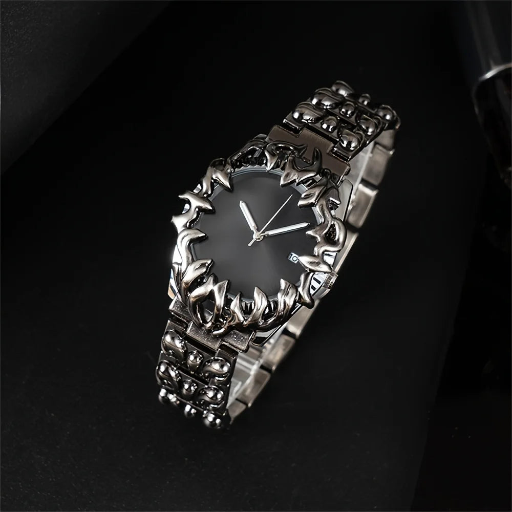 Fashion Heterosexual Men's Watch Claw Shape Table Alabaster Round Dial Retro Watches Y2K Unique Shaped Senior Ins Niche Men's Quartz Watch