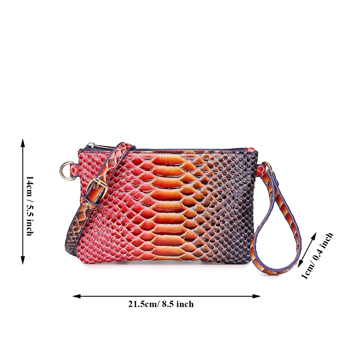 Gradient Embossed Wristlet Clutch Bag, Outdoor Portable Pouch, Lightweight Zipper Wristlet, Daily Hand Purse, Versatile Organizer Bag for Commute, Multi-Pocket Phone Card Holder, Fashionable Pouch for Outdoor Activities mbzr