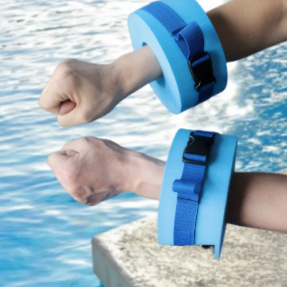 1/2pcs Foam Swimming Floating Rings Solid Color Ankles Arms Floats With Quick Release Buckle Swim Training Equipment Accessories mbzr