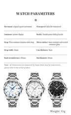 OPK Brand Steel Belt Dual Calendar Men's Quartz Watch 6003 mbzr