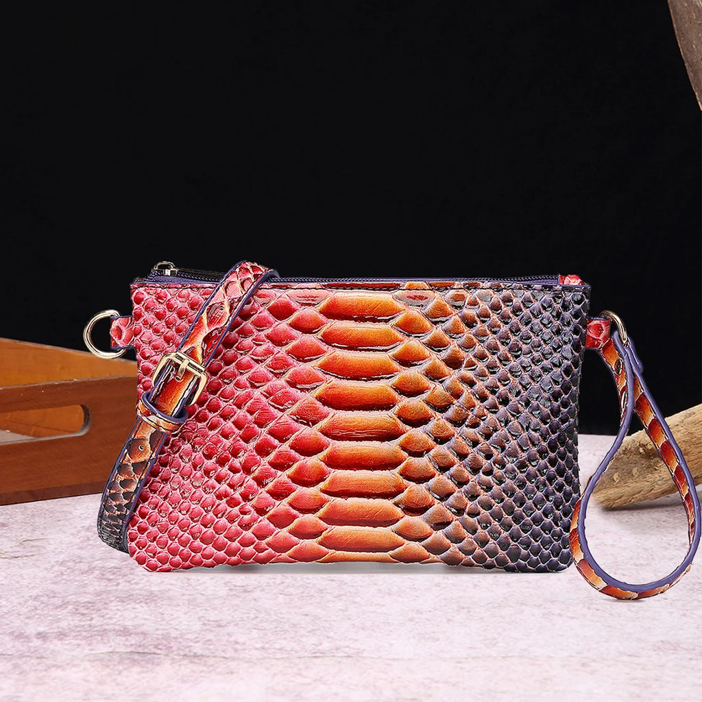 Gradient Embossed Wristlet Clutch Bag, Outdoor Portable Pouch, Lightweight Zipper Wristlet, Daily Hand Purse, Versatile Organizer Bag for Commute, Multi-Pocket Phone Card Holder, Fashionable Pouch for Outdoor Activities mbzr