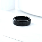 Anti Stress Stainless Steel Spinner Rings For Men Carved Demon Eye Rotatable Fidget Anxiety Joint Ring Jewelry Bague Homme