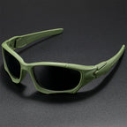 Outdoor Sports Polarized Sunglasses Men Curve Cutting Frame Stress-Resistant Lens Shield Sun Glasses Wome