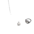 Women's best selling elegant pendant set with square cut micro inlaid zirconia   fashionable necklace   earrings   and ring three piece set luxury