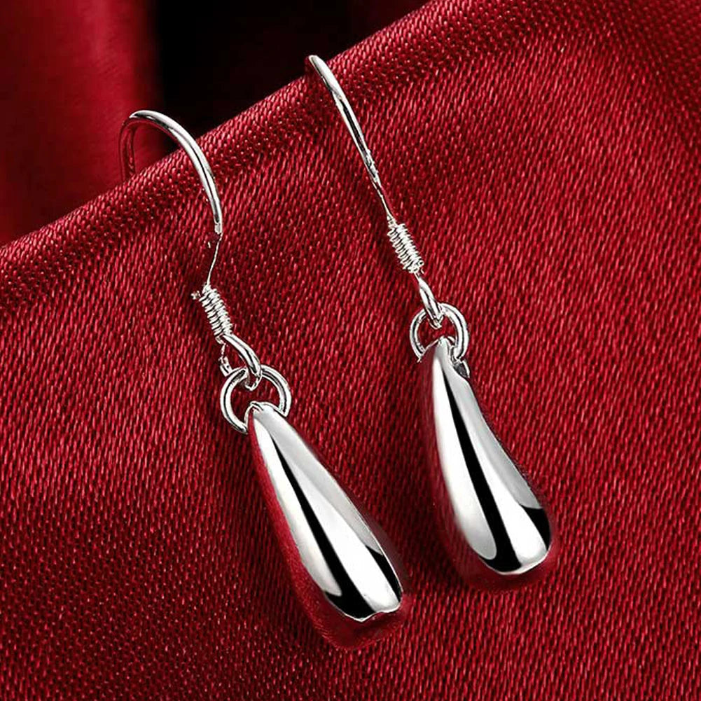 Top Quality 925 Sterling Silver Earrings Simple Round Circle Hoop Earrings For Woman Fashion Wedding Engagement Charm Jewelry mbzr