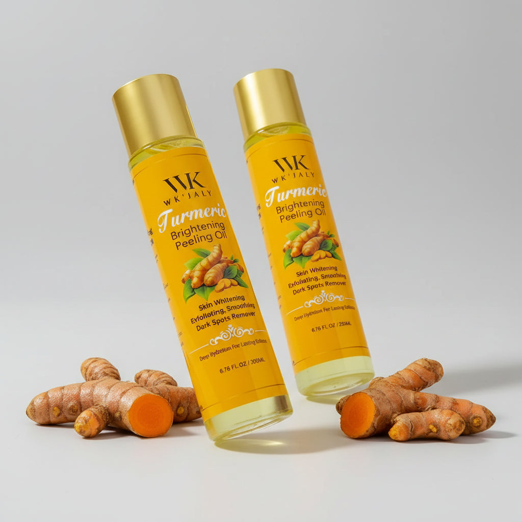 WK JALY Turmeric Brightening Peeling Oil, Exfoliation, Remove Dark Spots, Whitening, For Face, Body, Hand, Feet, All Skin Types mbzr