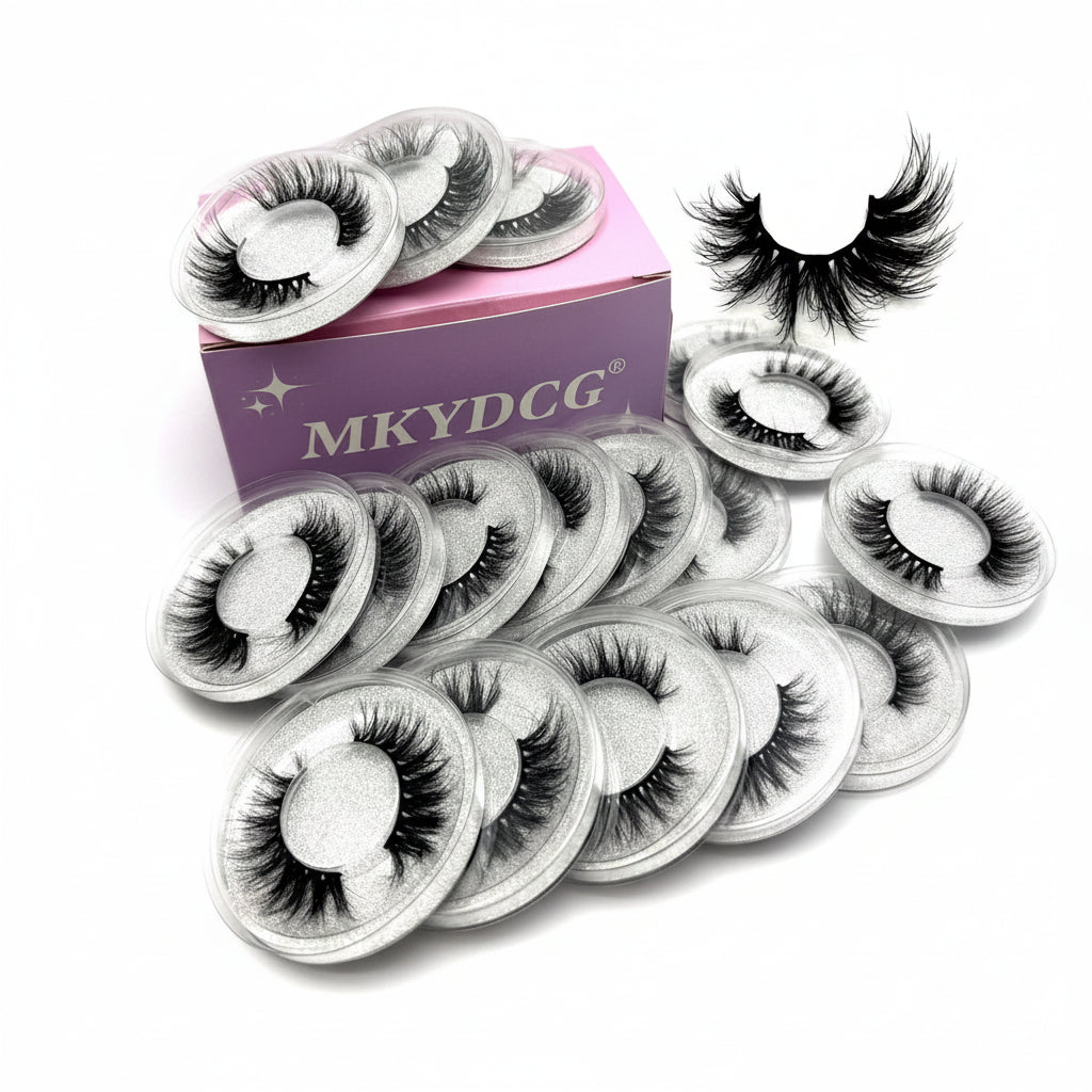 16 Pairs 3 Styles Wispy Faux Mink False Eyelashes Mixed Dramatic Thick Curled Fluffy Strip lashes Multipack for Eyes Makeup Sets mbzr
