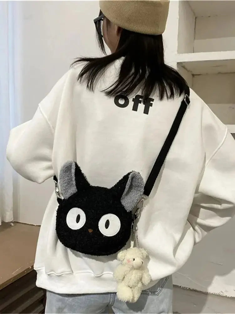 Japanese style cute bag for women cartoon plush shoulder bag for women new crossbody bag small mobile phone & wallet bag for wom