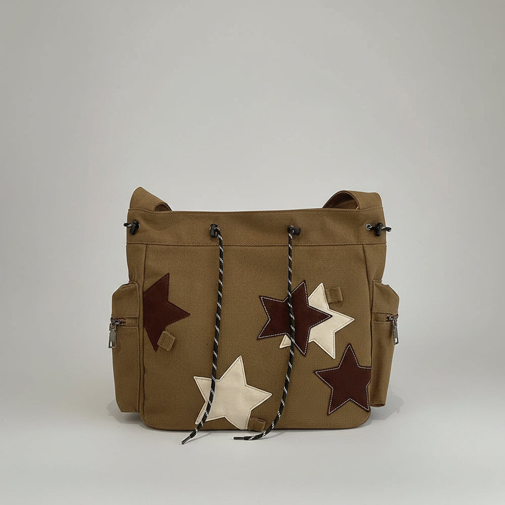 MOJOYCE Crossbody Bag Large Capacity Canvas Y2K Style Handbag mbzr