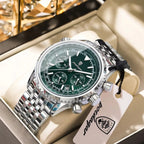 POEDAGAR Luxury Business Men's Watch Stainless Steel Chronograph Date Sport Quartz Man Clock Waterproof Luminous Military Watches For Men mbzr
