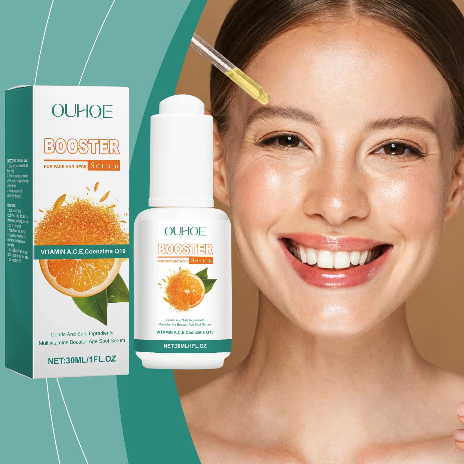 Face Serum Moisturizing Brightning Vitamin C Orange Extract Facial Serum Deep Moisturizer Skin Care Hydrating Nourishing 30ml mbzr