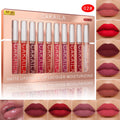 Matte Liquid Lipstick Lip Oil 10pc/set, Waterproof Velvet Lip Gloss Long Lasting Non-transfer Nude Red Pink Daily &Party Makeup mbzr