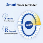Electric Smart Rotating Timing Toothbrush, Rechargeable Rotary Toothbrush with 4 Heads, 5 Modes Setting Teeth Whitening Oral Car mbzr
