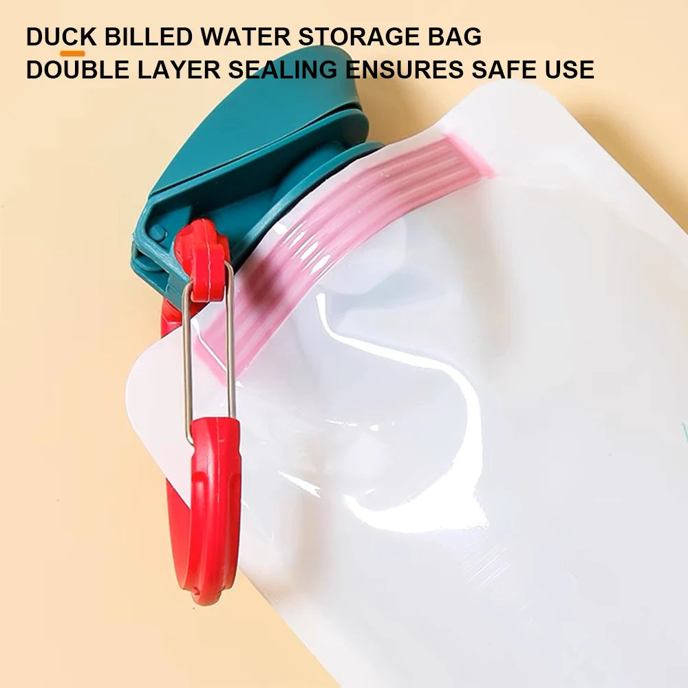 Outdoor Cycling Sports Water Bottle - Mountaineering Portable Water Cup - PE Plastic Folding Water Bag - Gift Promotion Water mbzr