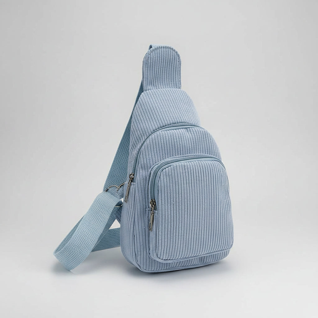 Female Sling Waist Pack Fashion Underarm Bag Casual Corduroy Solid Color Adjustable Strap Simple Portable for Weekend Vacation mbzr