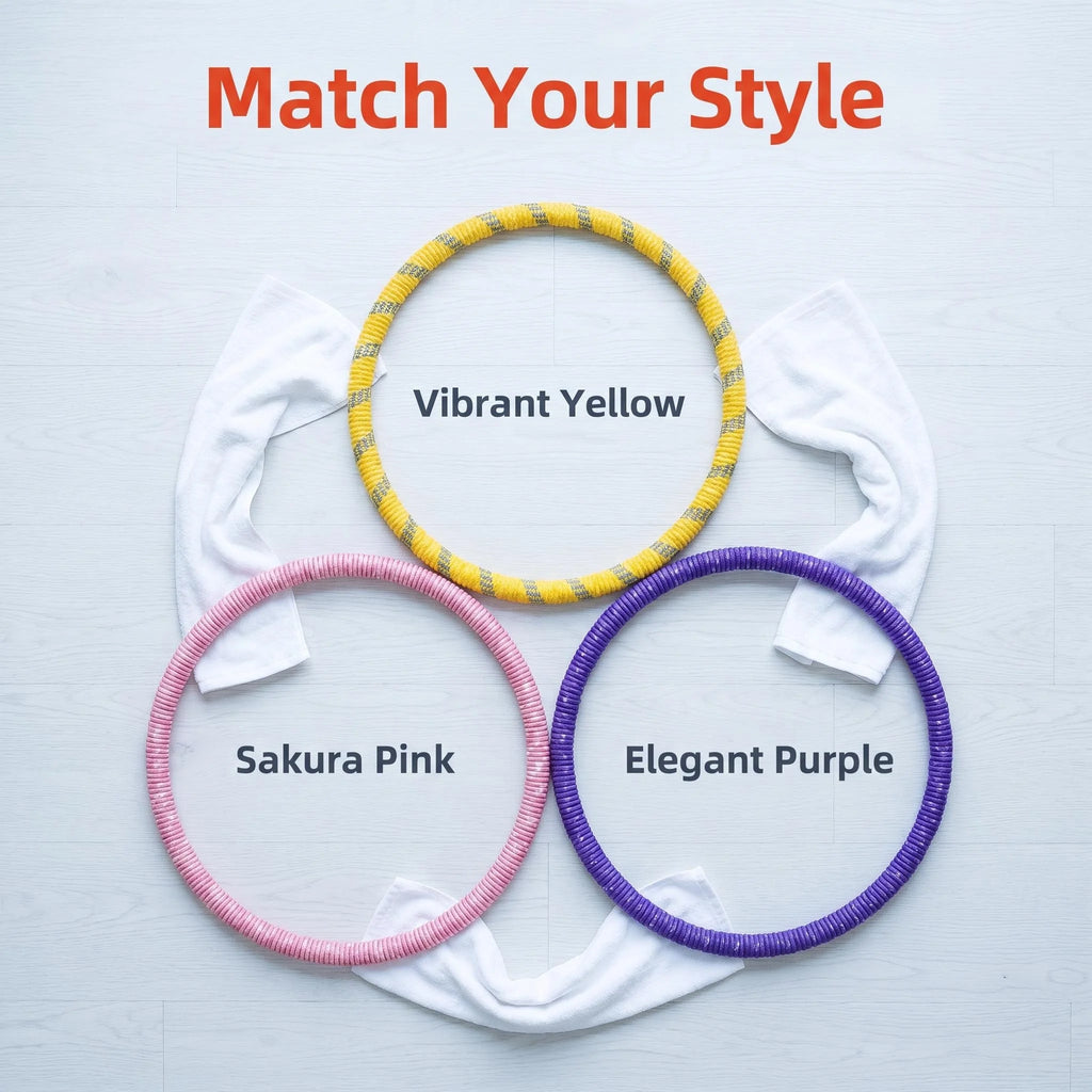 Fitness Circle- Adult Pilates Circle with Soft Spring Foldable Fitness Circle, Silent Pilates Circle Waist-Friendly Design, Full Wrap Fitness Circle Non-Pinching Fitness Circle Portable Sports Equipment, Christmas Gift for Gi mbzr