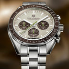 PAGANI DESIGN 2026 New Light Tan Retro Quartz Watch For Men Sports Chronograph AR Sapphire Crystal Luminous Wrist Watch Men VK63