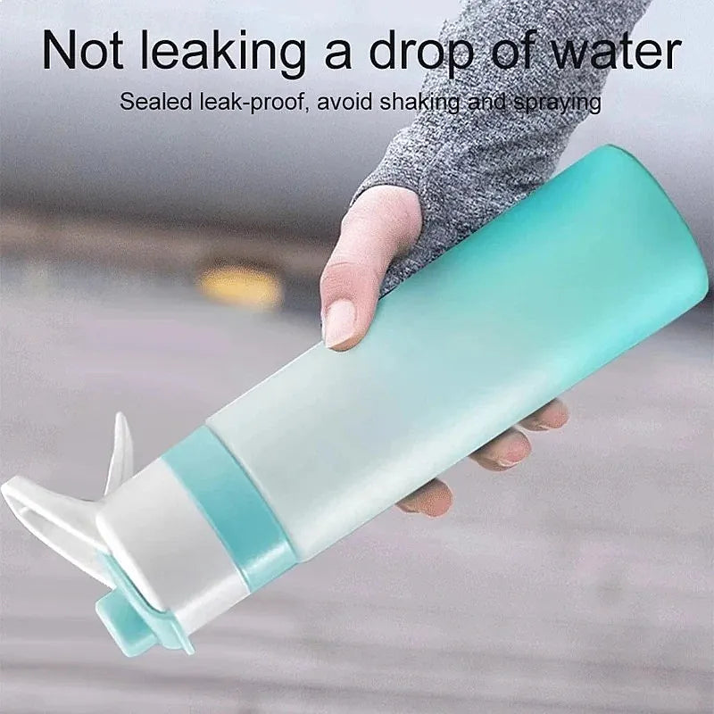 650ml Spray Water Bottle Portable Outdoor Sport Water Bottle for Girls Gym Fitness Hiking Riding mbzr