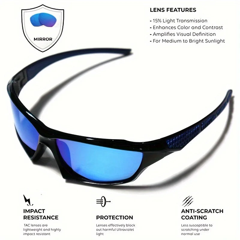 1/3PCS Sports Polarized Sunglasses for Men Lightweight Night Vision Male Shades Cycling Driving Fishing Fashion Mirror Sunglass mbzr