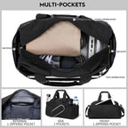 14 inch Small Gym Bag for Women & Men, Mini Duffel Bag for Travel Sports Lightweight Carry On Bag, Black mbzr