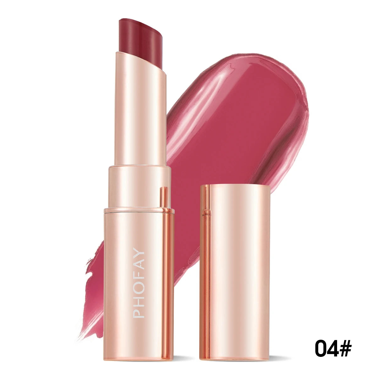 PHOFAY 8- Lipstick red brown lipstick waterproof moisturizing mirror lipstick lip gloss natural long-lasting makeup Valentine's mbzr