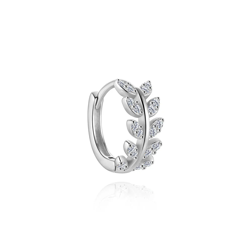 ROXI Moissanite 925 Sterling Silver Flower Tassel for Women Flat Back Piercing Earring Stud Helix Star Earring Fine Jewelry Gift mbzr