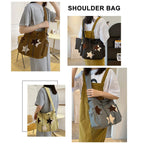 MOJOYCE Crossbody Bag Large Capacity Canvas Y2K Style Handbag mbzr