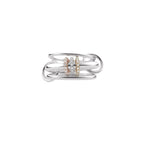 Ring Interlocking Stacked Multi-Layer Stainless Steel Ring Jewelry Copper Zircon Hand Jewelry