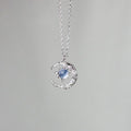 Simple Delicate Elegant Fashion Dream Star Sun Moon Moonstone Necklace Female Collar Chain Wedding Party Pendant NecklaceJewelry