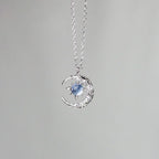 Simple Delicate Elegant Fashion Dream Star Sun Moon Moonstone Necklace Female Collar Chain Wedding Party Pendant NecklaceJewelry