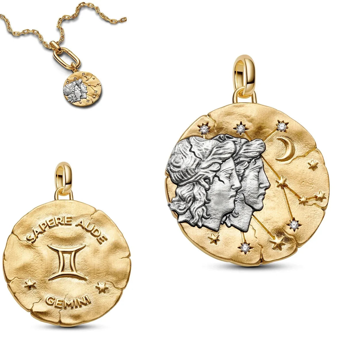 925 pure silver constellation pendant with relief texture of ghostly skull. Suitable for bracelets and necklaces. Jewelry.