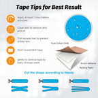 40/80 Strips Kinesiology Tape Cotton Elastic Precut Athletic Tape for Support Athletic Tape for Knees Muscle Strain Relief mbzr