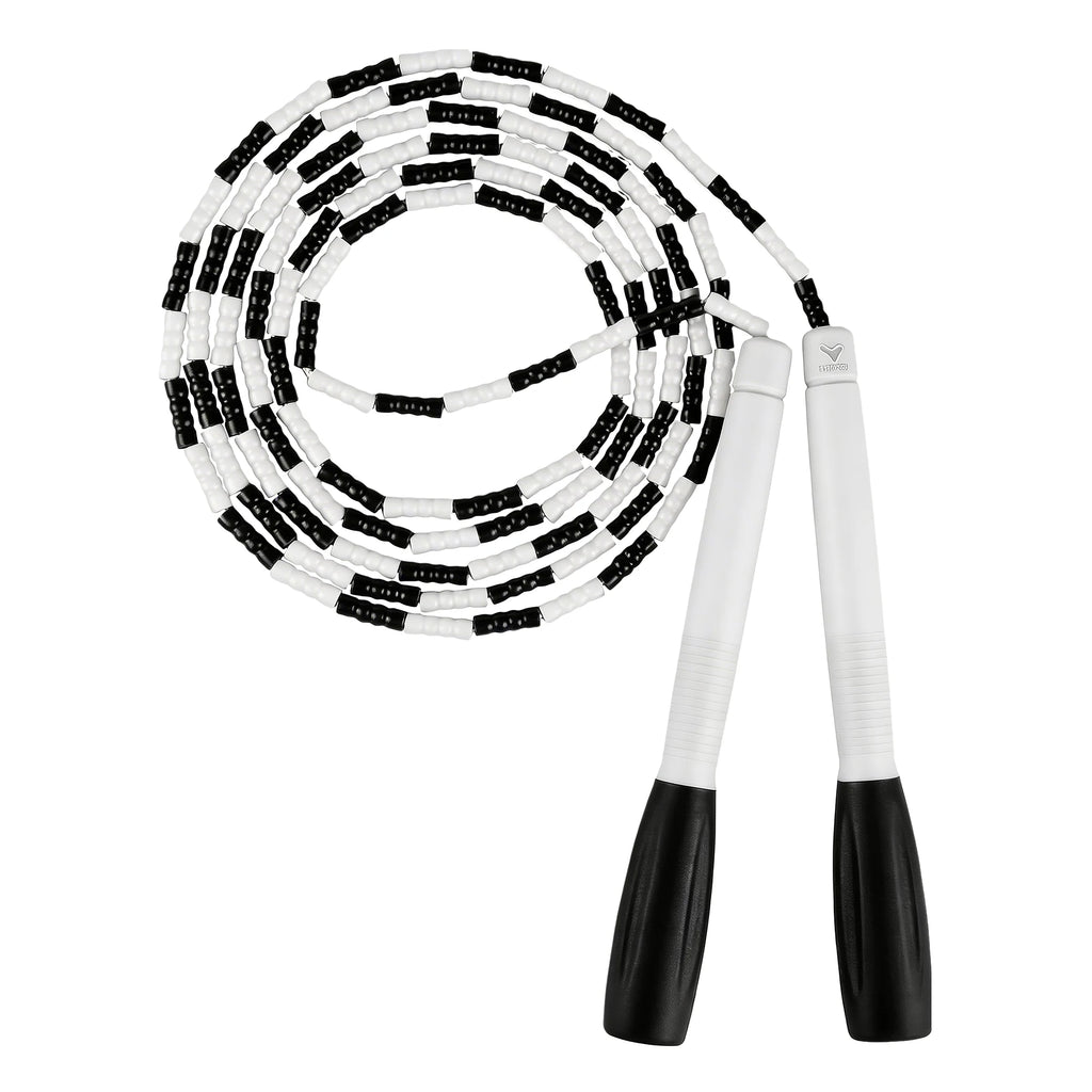 YUEDONG Adjustable Anti-Tangle TPU Beaded Jump Rope for Kids & Adults, 2.8m Length Two-Tone Fitness Skipping Rope for Rhythm Training & Beginner Workouts mbzr