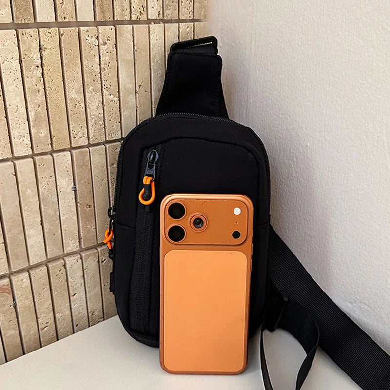 Brand Chest Bag for Men Women Fashion Sling Shoulder Crossbody Bag Nylon Waterproof for Outdoor Running Cycling Travel Phone Bag