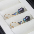 Freshwater Pearl Earrings Silver Women Birthday Gift White Black