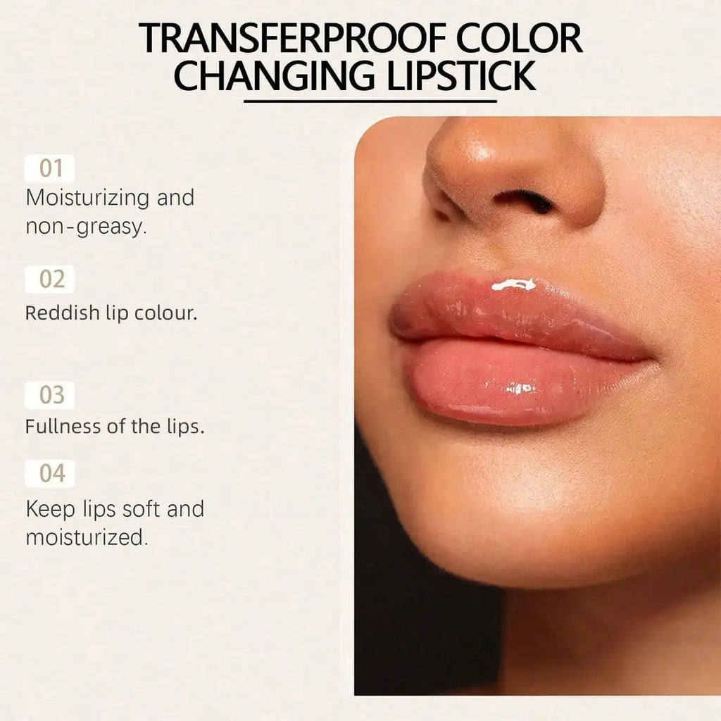 Transferproof Color Changing Lipstick, Relieves Dry Chapped Lips And Boosts Lip Fullness, Long-Lasting Non-Greasy Moisturizing Formula With Smooth Gliding Texture, Ideal Beauty Gift mbzr