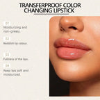 Transferproof Color Changing Lipstick, Relieves Dry Chapped Lips And Boosts Lip Fullness, Long-Lasting Non-Greasy Moisturizing Formula With Smooth Gliding Texture, Ideal Beauty Gift mbzr