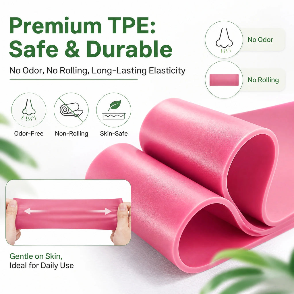 TPE Resistance Bands Set 5 Levels Non-Slip Exercise Booty Bands for Hip Legs Glutes Workout Yoga Fitness mbzr