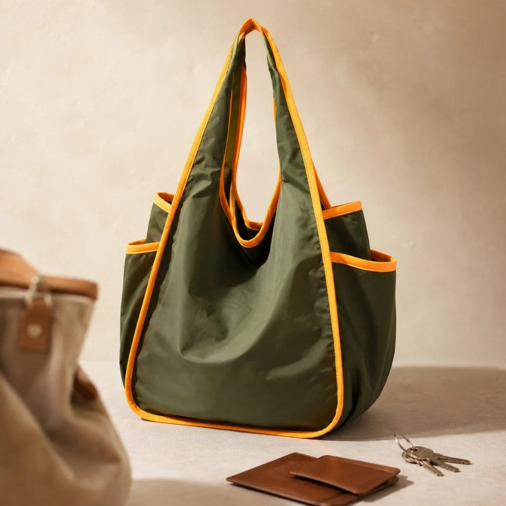 1pcs Drawstring Shopping Tote Bag for Groceries Travel Storage Reusable Eco-Friendly Lightweight Collapsible Design Reusable mbzr