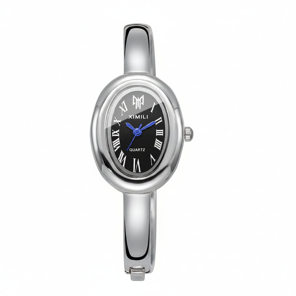 Elegant Oval Roma Dial Quartz Watch Fashion Bracelet Strap Ladies Wristwatch mbzr