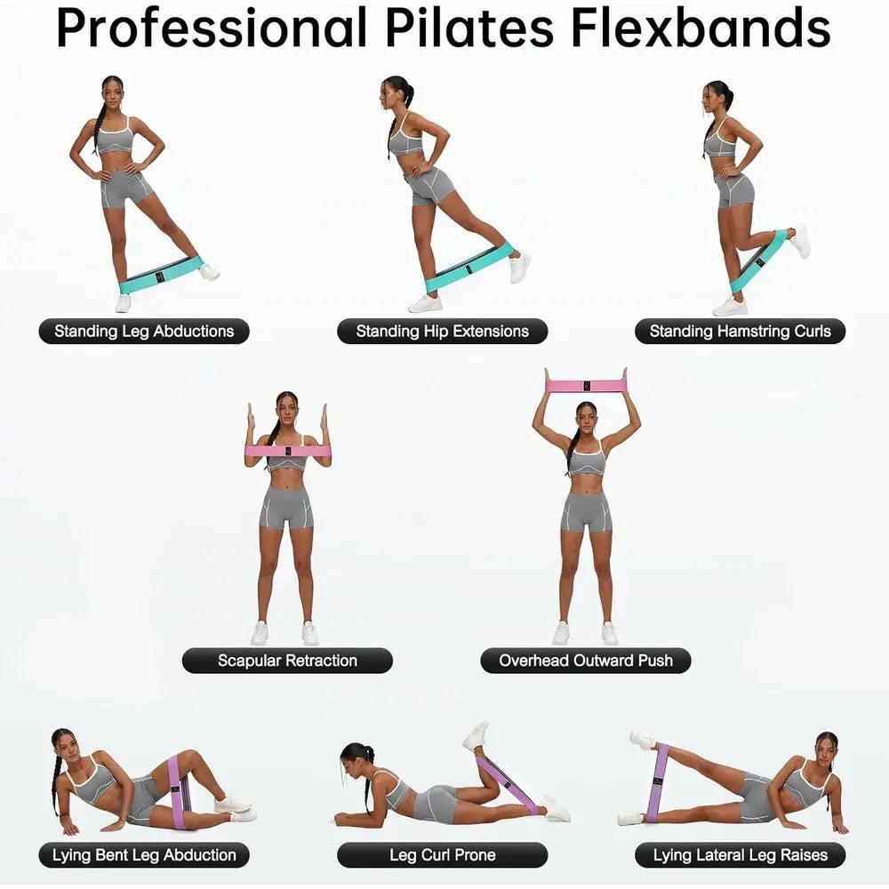 3-Set Proportional Resistance Bands for Fitness, Pilates, Yoga, Home Gym, Lower Body Training | Suitable for All Strength Levels mbzr