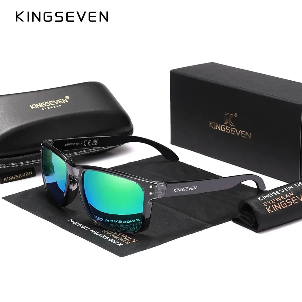 KINGSEVEN Rectangle Retro TR90 Polarized Sunglasses Cycling UV400 Climbing Anti-glare Outdoor Sports Eyewear