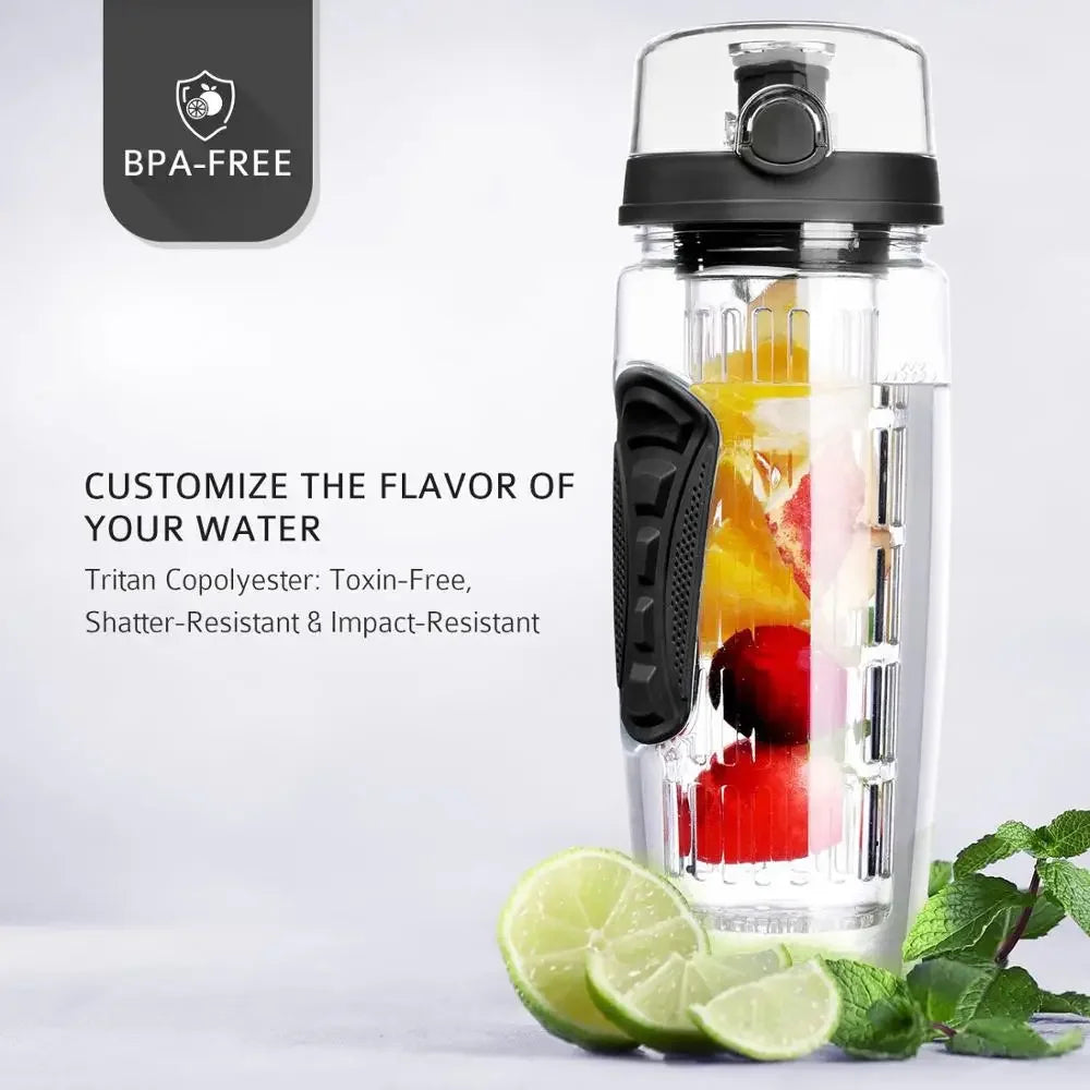 BPA Free Fruit Infuser Water Bottle Juice Shaker Sports Lemon Water Bottle Fitness Sport Fruit Drinking Bottles for Girl mbzr