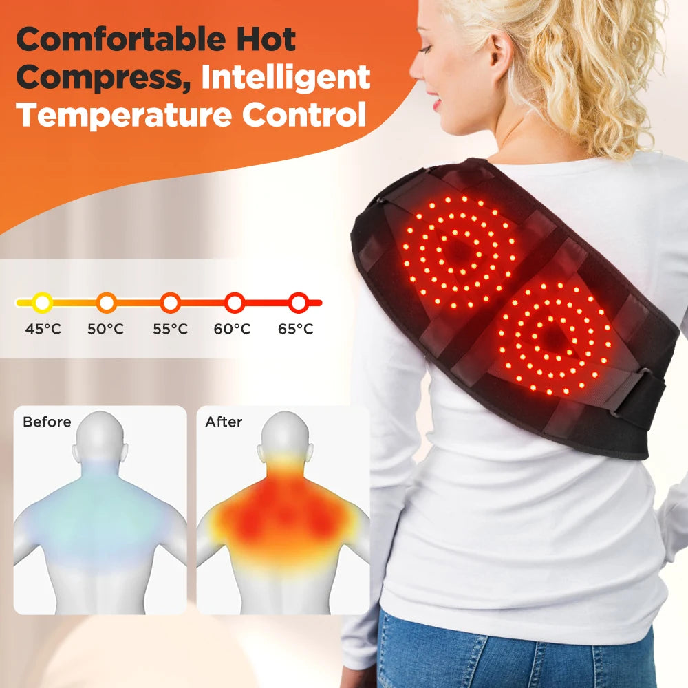 5-speed Heated Waist Belt Lower Back Lumbar Support Heating Pad 3 Vibration Massage Brace Abdomen Warm Menstrual Care Wrap mbzr