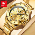 Men's Quartz Watch Luxury Stainless Steel Luminous Automatic Date OLEVS 5885 mbzr