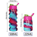 Outdoor Sports Silicone Foldable Water Bottle For Camouflage Creative Travel Reusable Leakproof Water Bottle With Carabiner mbzr