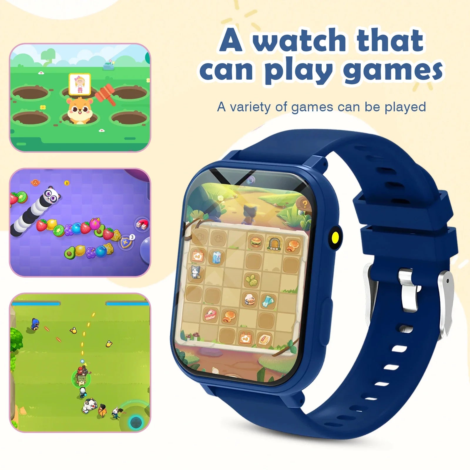 Smart Watch 18 Games Camera Waterproof Flashlight Sleep Monitoring For Birthday Holiday Gift Boy Girl Children