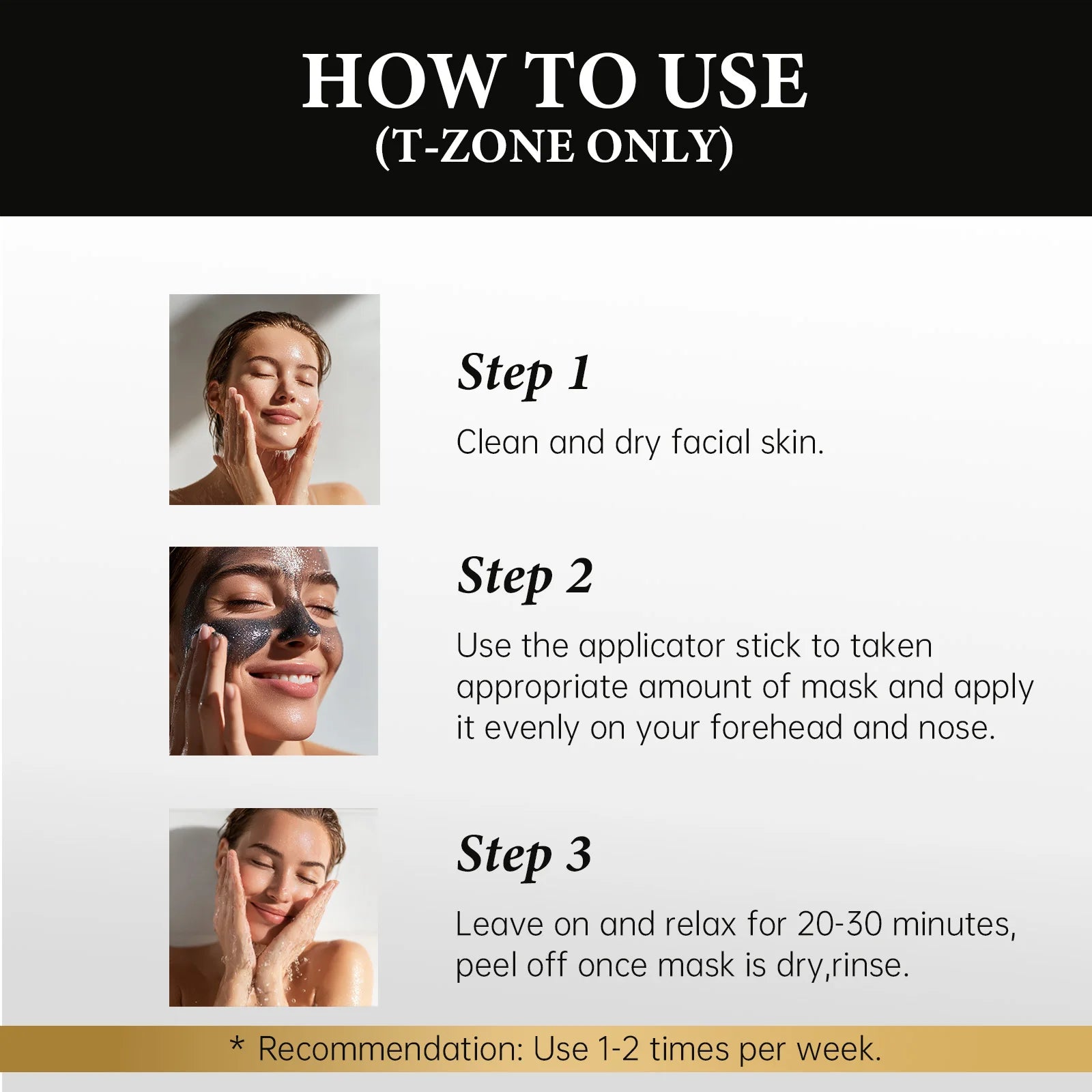 Natural Charcoal Blackhead Peel-Off Mask, Deep Cleansing, Oil Control, Suitable for Oily Skin, Unclogs Pores, Brightens Skin mbzr